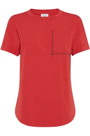 Brunello Cucinelli T-shirt con dettaglio Monili