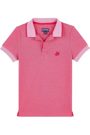 Vilebrequin Polo in cotone biologico con applicazioni logo