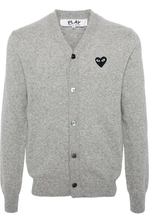 Comme des Garçons Cardigan con scollo a V con applicazione logo