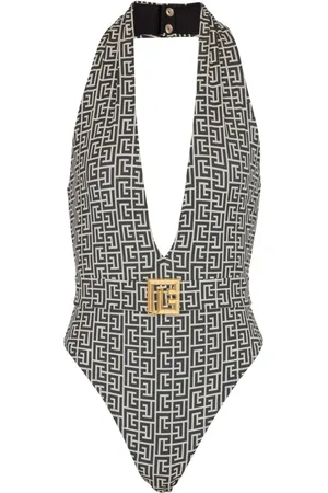 Balmain Costume intero con stampa PB Labyrinth