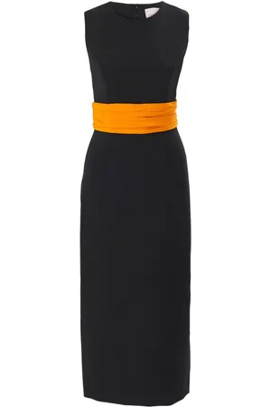 Carolina Herrera Abito midi con fascia da smoking