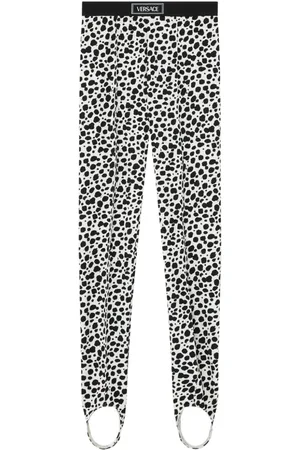 VERSACE Leggings con staffa e stampa Dalmatian