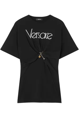 VERSACE T-shirt con dettaglio spilla