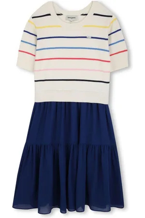 Sonia Rykiel Enfant Abito midi con dettaglio a righe