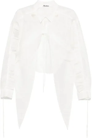 midorikawa Blusa con orlo a taglio vivo