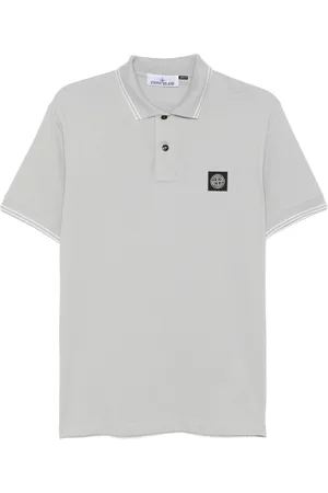 Stone Island Polo con applicazione Compass