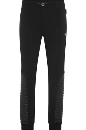 Philipp Plein Pantaloni sportivi con inserti in pelle