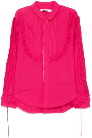 midorikawa Blusa con orlo a taglio vivo