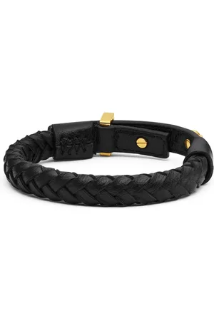VERSACE Bracciale Lunar New Year intrecciato in pelle