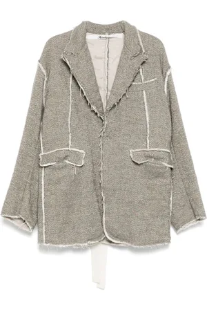 midorikawa Blazer con orlo a taglio vivo