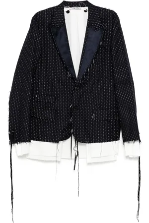 midorikawa Blazer con orlo a taglio vivo