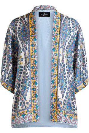 Etro Giacca in seta con stampa paisley