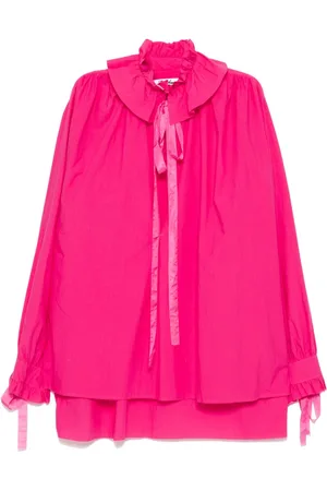 midorikawa Blusa con orlo a taglio vivo