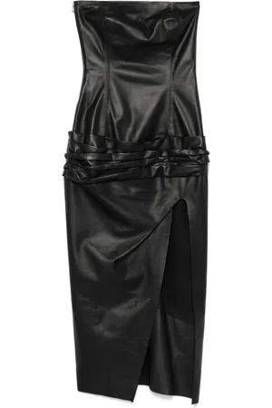 The Attico Abito midi in pelle