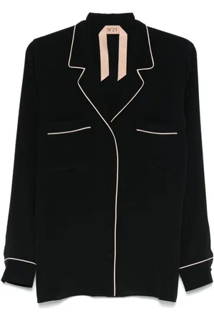 Nº21 Camicia con profili a contrasto