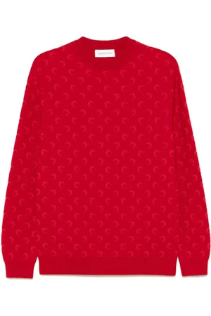 Marine Serre Maglione con motivo Moon jacquard