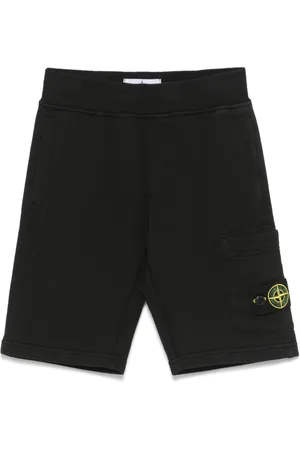 Stone Island Shorts sportivi con applicazione Compass