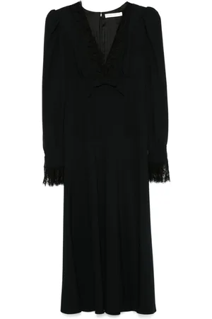 Alessandra Rich Abito midi con scollo a V
