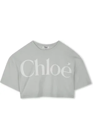 Chloé T-shirt crop con stampa