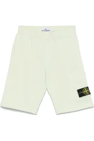 Stone Island Shorts sportivi con applicazione Compass