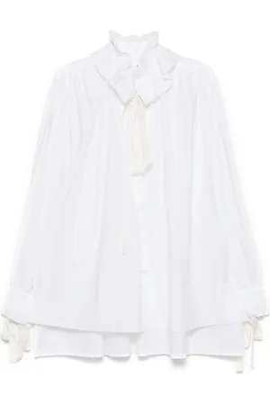 midorikawa Blusa con orlo a taglio vivo