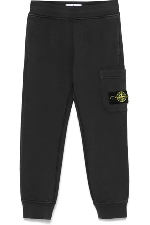 Stone Island Pantaloni sportivi con applicazione Compass