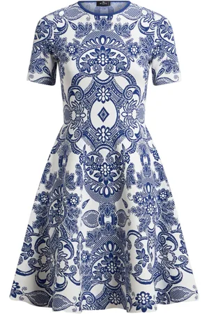 Etro Abito corto con motivo jacquard