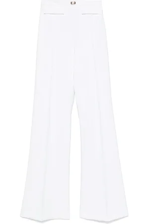 Elisabetta Franchi Pantaloni in cr??pe con placca logo