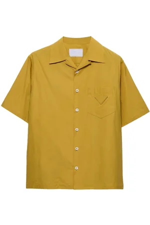 Prada Camicia stile bowling con logo