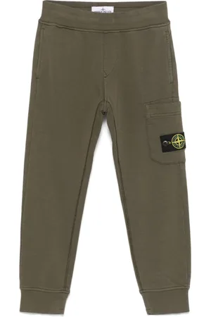 Stone Island Pantaloni sportivi con applicazione Compass