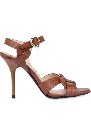Moschino Sandali con effetto coccodrillo 100mm