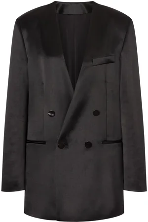 Serafini Blazer doppiopetto senza bavero