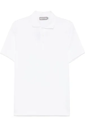 CANALI Polo in cotone con ricamo logo