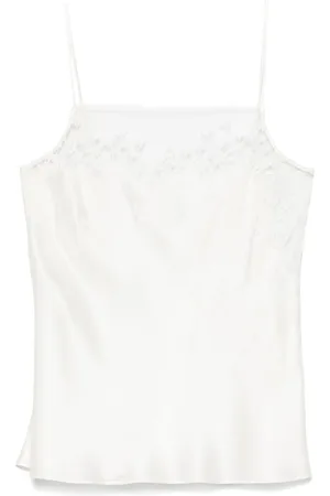 CARINE GILSON Top pigiama con dettagli in pizzo