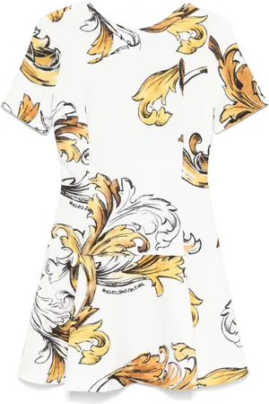 VERSACE Abito corto con stampa Barocco