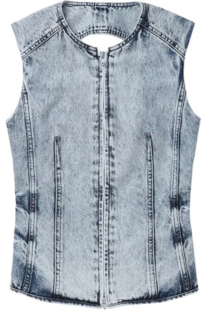 JUUN.J Top denim con lavaggio acido