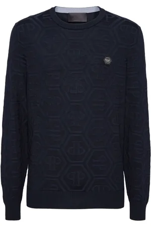Philipp Plein Maglione con monogramma jacquard