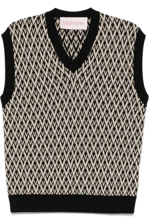 VALENTINO GARAVANI Gilet in lana con logo jacquard