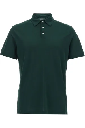 ZANONE Polo in cotone con ricamo logo