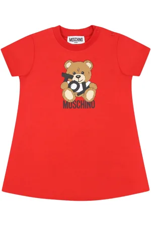 Moschino Abito corto con stampa Teddy Bear