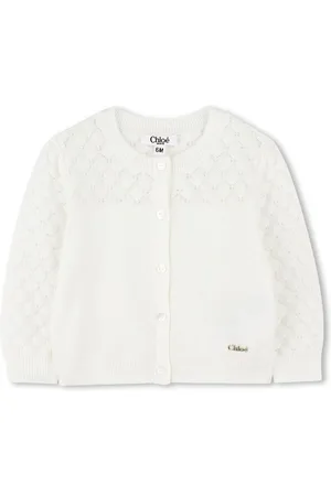 Chloé Cardigan in maglia con applicazione logo