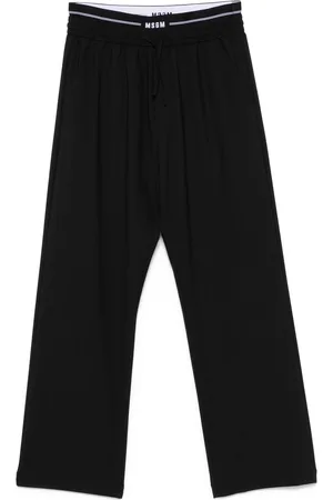 Msgm Pantaloni con banda logo