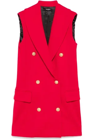 Balmain Abito con abbottonatura goffrata