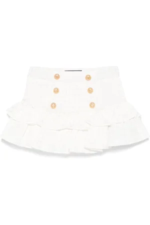 Balmain Gonna con abbottonatura goffrata