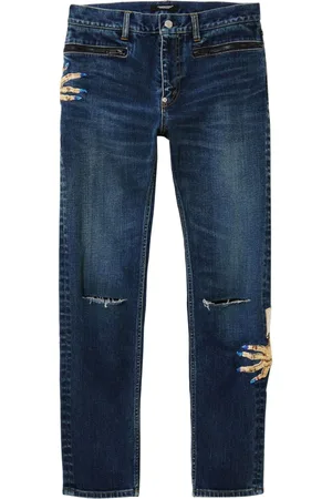 UNDERCOVER Jeans dritti con ricamo