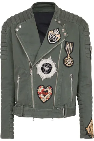 Balmain Giacca biker con ricamo