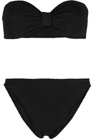 Hunza G Set bikini Jean con effetto stropicciato