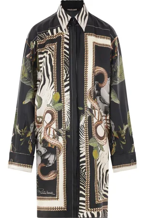 Roberto Cavalli Chemisier con stampa Jewelry Foulard