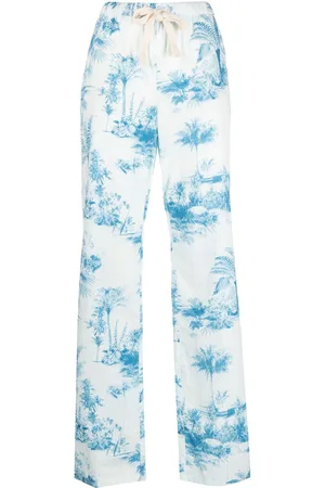 RED Valentino Pantaloni svasati con stampa