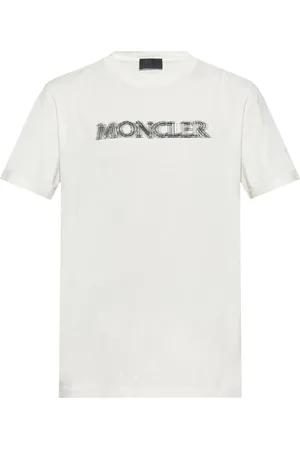 Moncler T-shirt in cotone con logo sfumato